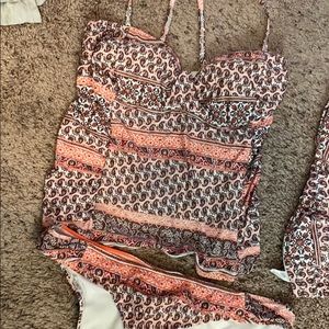 Athleta brand tankini and bikini combo
